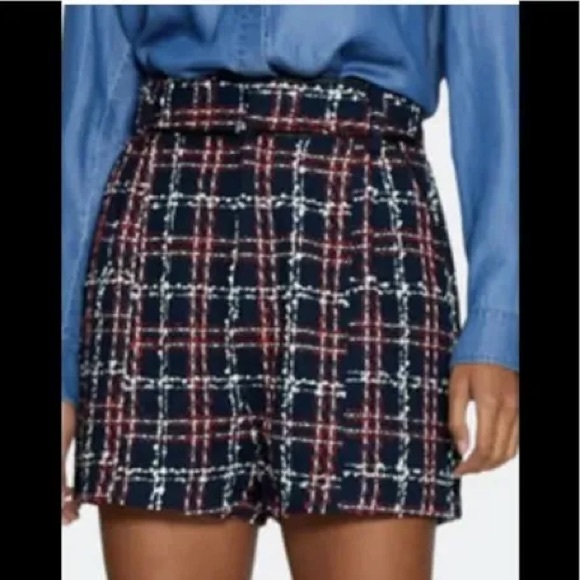 Walter Baker Pants - WALTER BAKER MIDNIGHT TWEED TWEENY SHORTS RED WHITE BLUE SIZE 10 NEW $168